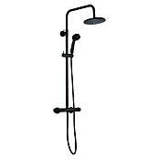 Camargue Douchesysteem Regendouche (Aantal straalsoorten: 2 st., Zwart, Diameter douchekop: 25 cm) | BAUHAUS