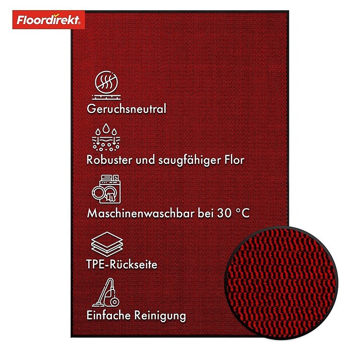Fußmatte Sky Novo (Rot, 120 x 80 cm, Material Nutzschicht: 100 % Polypropylen) | BAUHAUS