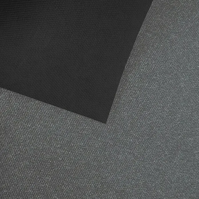 Schmutzfangmatte Hong Kong - Grau, 1.100 x 200 cm, 100 % Polypropylen - Schwarze und graue Textur kombiniert für eine elegante und moderne Optik. Ideal für Hintergründe oder Produktdesigns mit subtilem Muster.