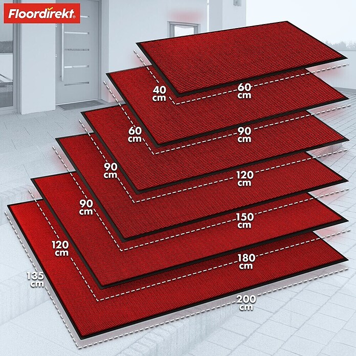 Fußmatte Sky Novo (Rot, 120 x 80 cm, Material Nutzschicht: 100 % Polypropylen) | BAUHAUS