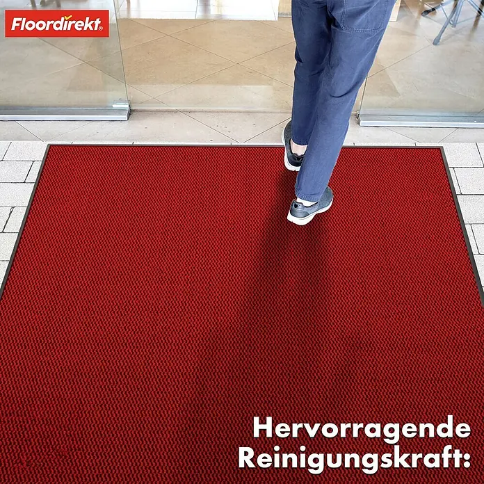 Fußmatte Sky Novo - Rot, 120 x 80 cm, Material Nutzschicht: 100 % Polypropylen - Rote Fußmatte von Floordirekt mit ausgezeichneter Reinigungskraft. Ideal für Eingangsbereiche in Büros und Geschäften.