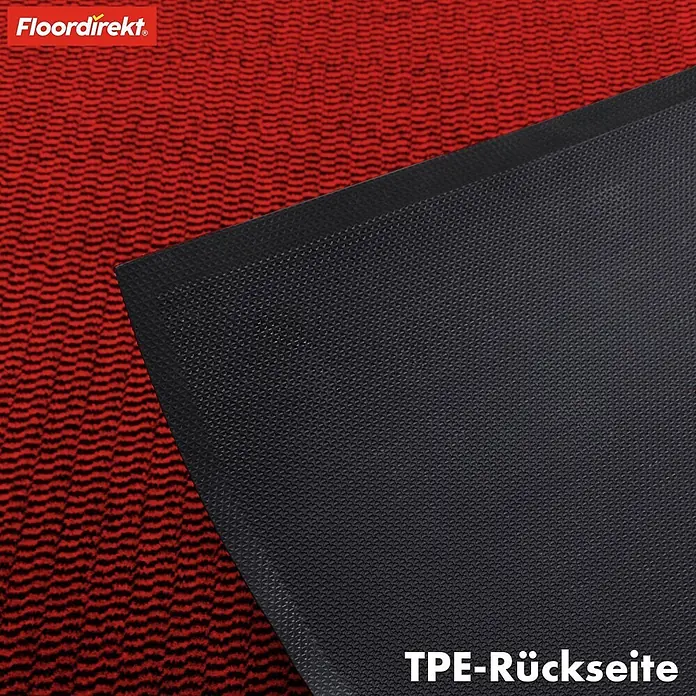 Fußmatte Sky Novo - Rot, 120 x 80 cm, Material Nutzschicht: 100 % Polypropylen - Fußmatte mit rotem Muster und TPE-Rückseite für sicheren Halt. Schadstoffgeprüft und hochwertig.