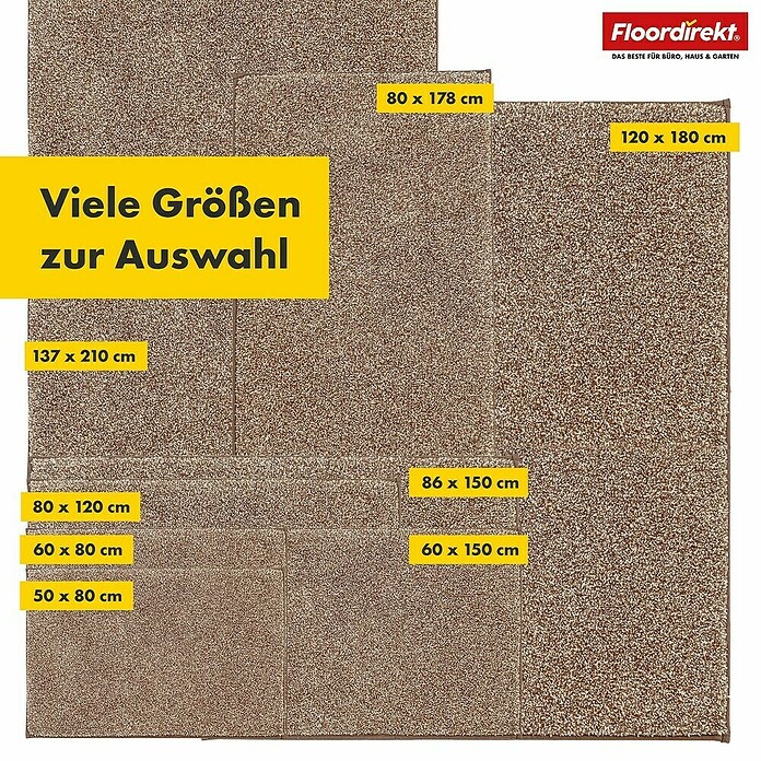 Schmutzfangmatte Nasa (90 x 60 cm, Braun, Material Nutzschicht: 100 % Polyester) | BAUHAUS