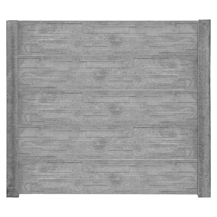Beckers Betonzaun Zaunelement Standard Tetris Motiv (200 x 38,5 cm, Beton, Betongrau) | BAUHAUS