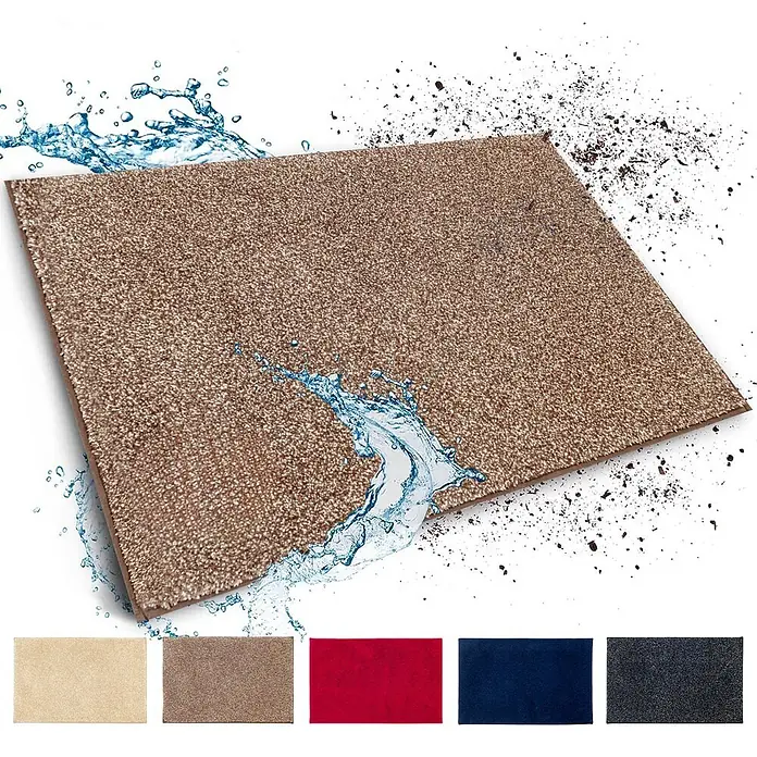 Schmutzfangmatte Nasa - 120 x 80 cm, Braun, Material Nutzschicht: 100 % Polyester - Braunfarbene, saugfähige Fußmatte mit Wasserabweis-Effekt und Öko-Tex Zertifikat, ideal für den Innenbereich.