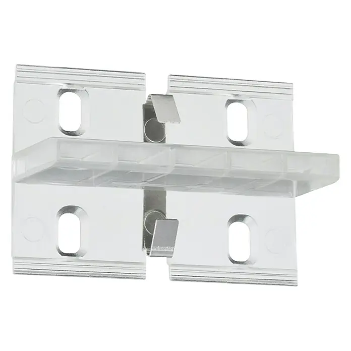 Paulmann Duo Profil-Fixture - 50 x 21 x 36 mm, Metall - Transparente, selbstklebende Clip-Halterung zur Befestigung von Schildern und Etiketten. Praktisch und vielseitig für den Einzelhandel.