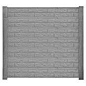 Beckers Betonzaun Zaunelement Klassik Fels Motiv (184 x 26 cm, Beton, Betongrau) | BAUHAUS