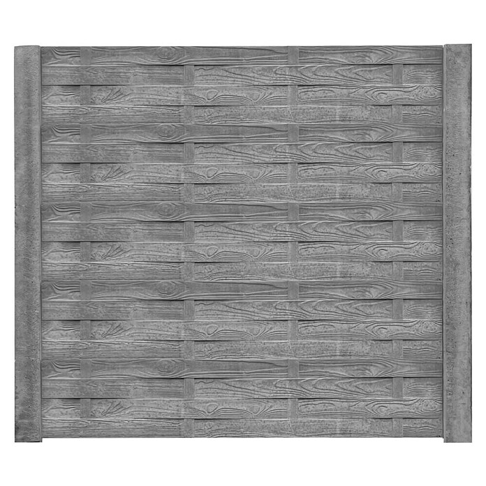 Beckers Betonzaun Zaunelement Standard Flecht Motiv (200 x 38,5 cm, Beton, Betongrau) | BAUHAUS