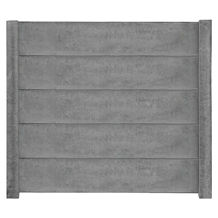 Beckers Betonzaun Zaunelement Standard glatte Platte - 200 x 38,5 cm, Beton, Betongrau - Betonzaunpaneel: Robustes, graues Betonzaunpaneel mit horizontalen Linien, ideal für den Außenbereich und zur Grundstücksbegrenzung.