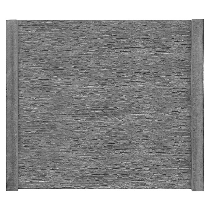 Beckers Betonzaun Zaunelement Standard Rockstone Motiv (200 x 38,5 cm, Beton, Betongrau) | BAUHAUS