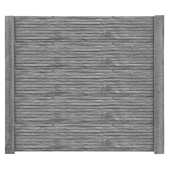 Beckers Betonzaun Zaunelement Standard Toscana Motiv (200 x 38,5 cm, Beton, Betongrau) | BAUHAUS