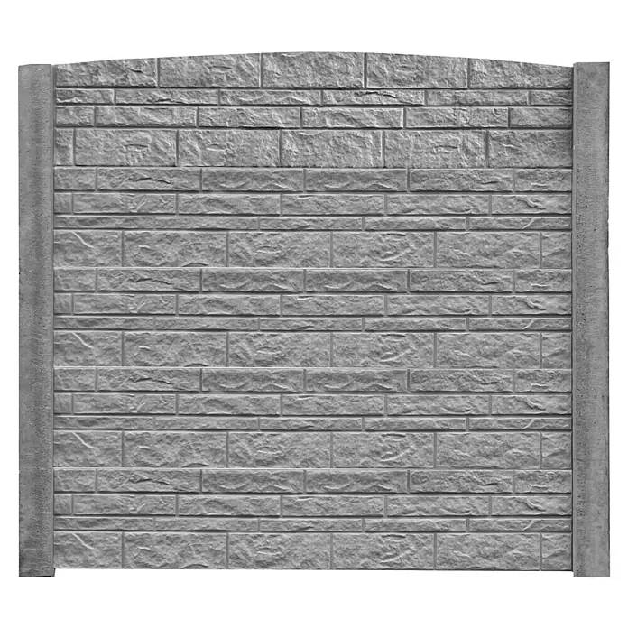Beckers Betonzaun Abschlussplatte Standard Felsbogen Motiv - 200 x 45 cm, Beton, Betongrau - Betonzaun mit Steinmuster. Dieser stilvolle Zaun bietet Privatsphäre und eine attraktive Optik für jeden Garten oder jedes Grundstück.