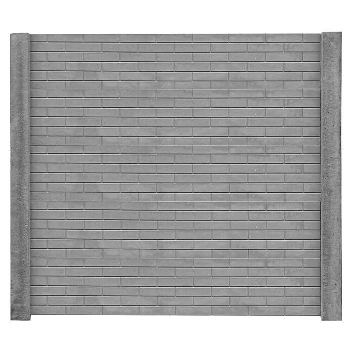 Beckers Betonzaun Zaunelement Standard Stein glatt (200 x 38,5 cm, Beton, Betongrau) | BAUHAUS