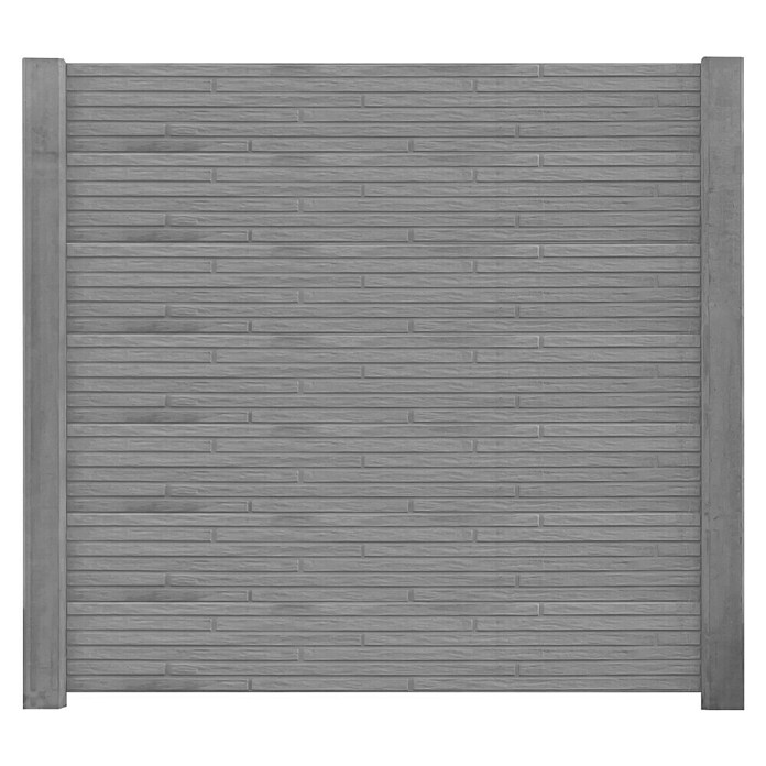Beckers Betonzaun Zaunelement Klassik Toscana Motiv (184 x 26 cm, Beton, Betongrau) | BAUHAUS