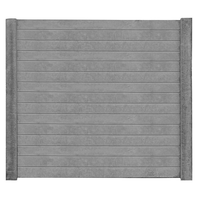 Beckers Betonzaun Zaunelement Standard Prestige Glatt (200 x 38,5 cm, Beton, Betongrau) | BAUHAUS
