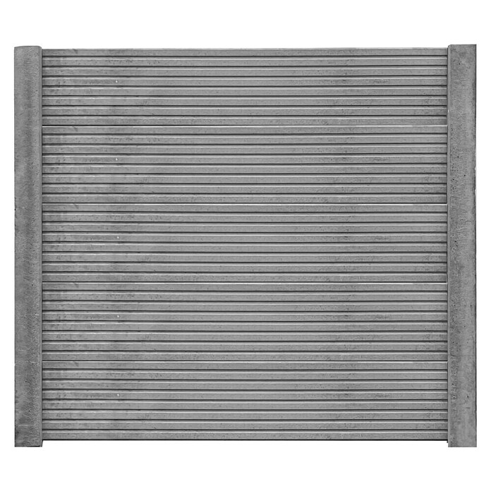 Beckers Betonzaun Zaunelement Klassik Linear Motiv (200 x 38,5 cm, Beton, Betongrau) | BAUHAUS
