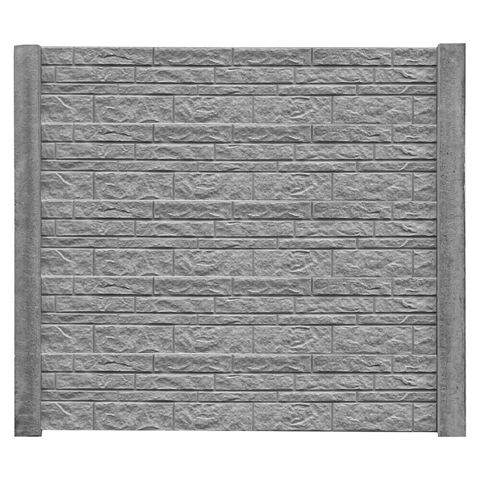 Beckers Betonzaun Zaunelement Standard Fels Motiv (200 x 38,5 cm, Beton, Betongrau) | BAUHAUS
