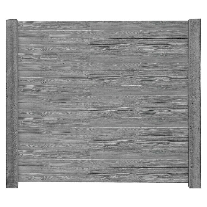 Beckers Betonzaun Zaunelement Standard Timber Motiv (200 x 38,5 cm, Beton, Betongrau) | BAUHAUS