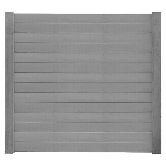 Beckers Betonzaun Zaunelement Prestige Glatt Motiv (184 x 26 cm, Beton, Betongrau) | BAUHAUS
