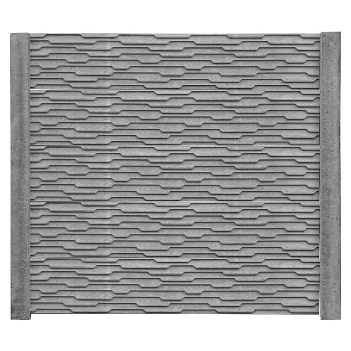 Beckers Betonzaun Zaunelement Standard Murano Motiv (200 x 38,5 cm, Beton, Betongrau) | BAUHAUS