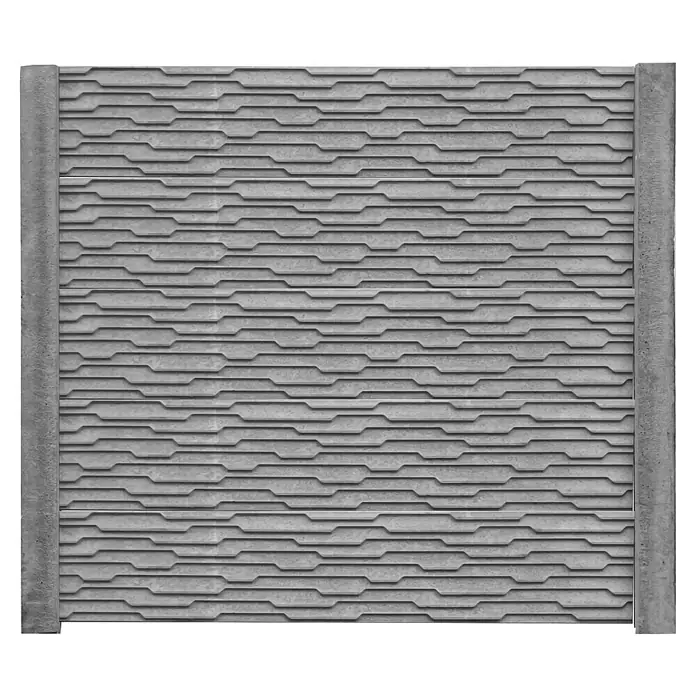 Beckers Betonzaun Zaunelement Standard Murano Motiv - 200 x 38,5 cm, Beton, Betongrau - Betonzaun-Element mit horizontalem Rippendesign. Robust und stilvoll für jede Grundstücksbegrenzung.