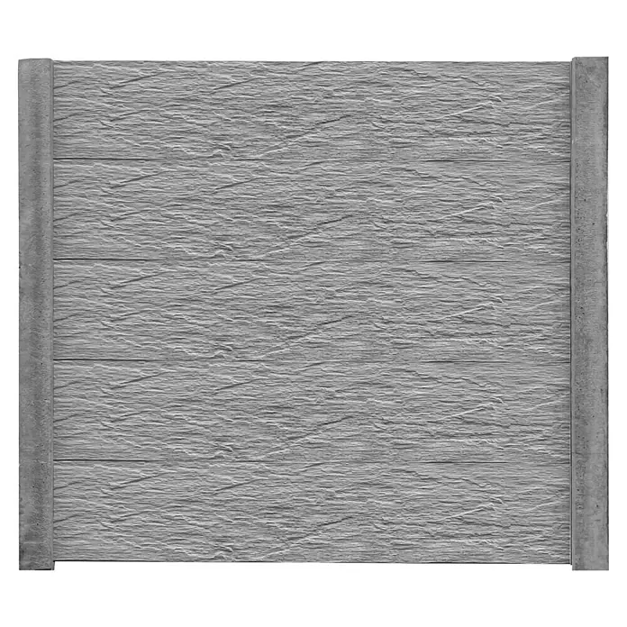 Beckers Betonzaun Zaunelement Standard Nevada Motiv - 200 x 38,5 cm, Beton, Betongrau - Betonzaun-Element mit strukturierter Oberfläche. Das Zaunelement ist grau und hat eine horizontale Ausrichtung, die eine moderne Ästhetik bietet.