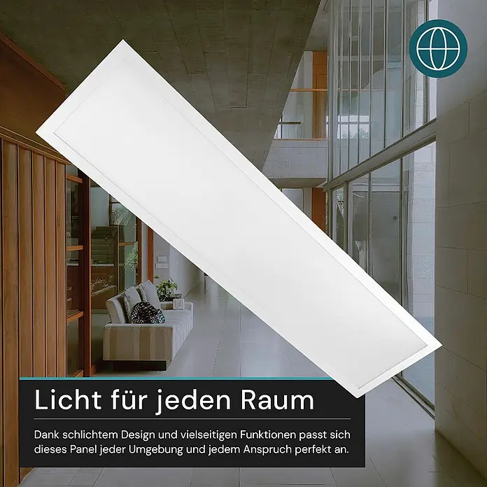 Luxula LED-Deckenleuchte - 40 W, Weiß, Mehrfarbig