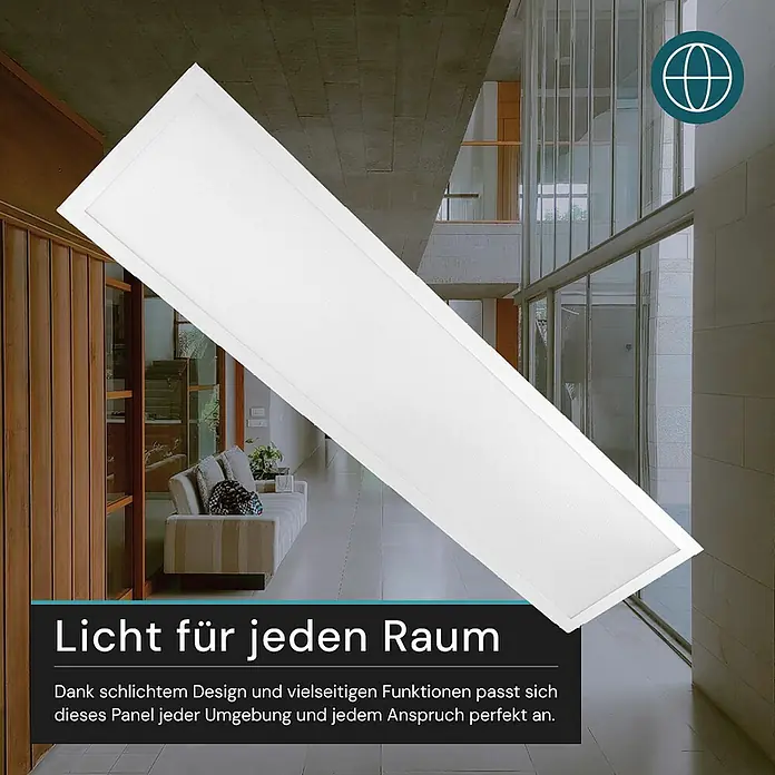 Luxula LED-Deckenleuchte - 40 W, L x B x H: 80 x 20 x 5 cm, Weiß, Mehrfarbig