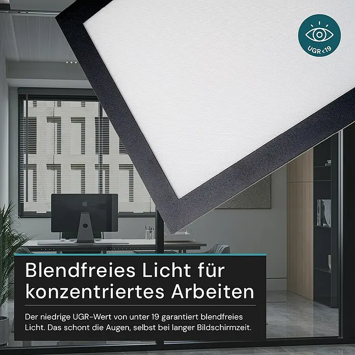 Luxula LED-Deckenleuchte - 40 W, Schwarz, Mehrfarbig