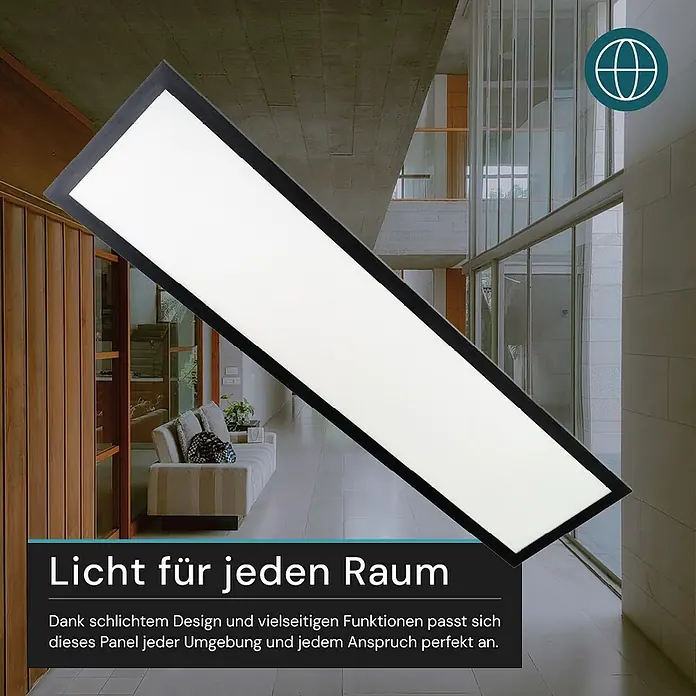 Luxula LED-Deckenleuchte - 40 W, Schwarz, Mehrfarbig