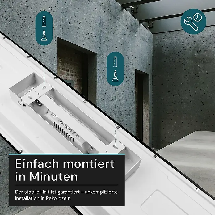 Luxula LED-Deckenleuchte - 40 W, Schwarz, Mehrfarbig