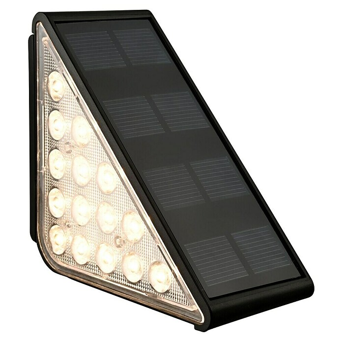 BAUHAUS Set solarlampen Trapverlichting (l x b x h: 9 cm x 9 cm x 4,8 m, Zwart, IP54, 8 lm) | BAUHAUS