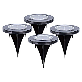 BAUHAUS Set solarnih svetilk (0,1 W, Črna, IP44, 3 lm)
