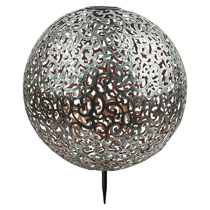 BAUHAUS Solar-Dekoleuchte Antik - L x B x H: 40 x 40 x 50 cm, Anthrazit, IP44 - Dekorative Solarleuchte in Kugelform mit filigranem Muster. Ideal für Garten und Terrasse, sorgt für stimmungsvolle Beleuchtung.