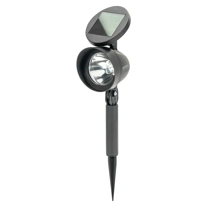 BAUHAUS Solar-Spot - 0,18 W, Schwarz, IP44, 4 lm - Solarbetriebener LED-Gartenstrahler zur Beleuchtung von Außenbereichen, ideal für Garten, Terrasse und Hof. Langlebig und umweltfreundlich.