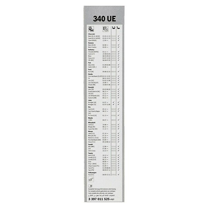 Bosch Scheibenwischer ECO (340 UE, 1 Stk.)