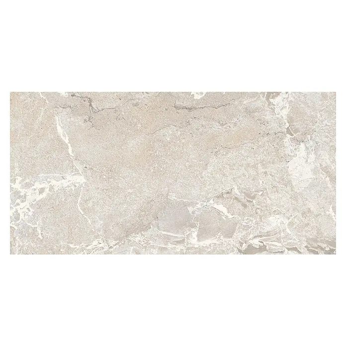 Feinsteinzeugfliese Vilroy Cream - 59,8 x 119 cm, Cream, Matt - Hochwertige Keramikfliese in Beige mit Marmoroptik. Ideal für stilvolle Wohnräume mit einem edlen und natürlichen Look.