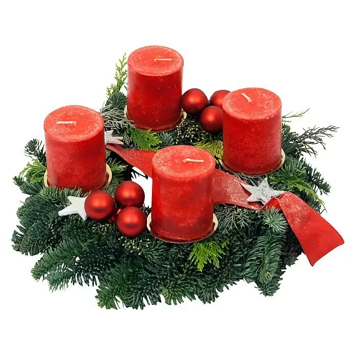 Piardino Adventsgesteck - Rund gebunden - Vorderansicht