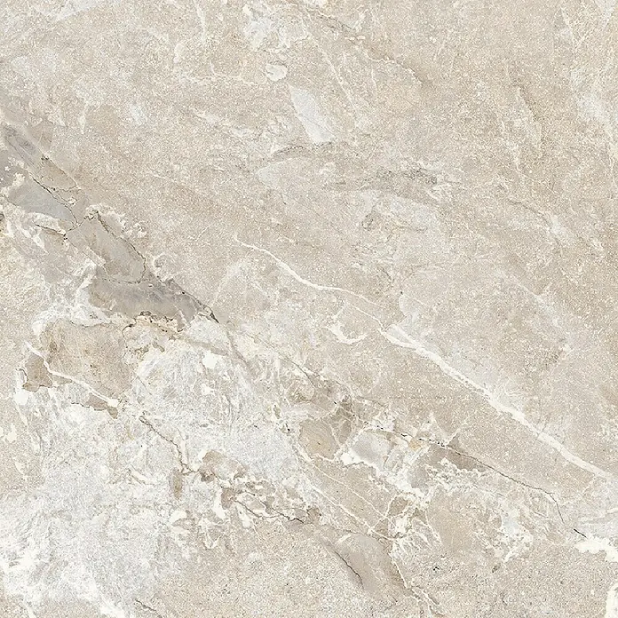 Feinsteinzeugfliese Vilroy Cream - 59,8 x 119 cm, Cream, Matt - Elegante Marmorfliese in sanften Beige- und Cremetönen mit filigranen Maserungen, ideal für stilvolle Innenräume. Die Fliese verleiht jedem Raum eine luxuriöse Note.