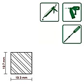 FLACHLEISTE LAERCHE ROH 19,3X19,7mm 100cm