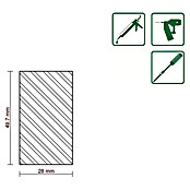 FLACHLEISTE LAERCHE ROH 28X49,7mm 100cm