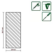 FLACHLEISTE LAERCHE ROH 28X69,7mm 100cm