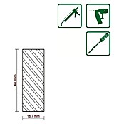 FLACHLEISTE LAERCHE ROH 18,7X46mm 100cm