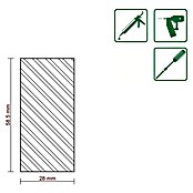 FLACHLEISTE LAERCHE ROH 28X58,5mm 200cm