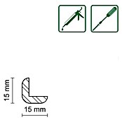 WINKELL. LAERCHE ROH15X15mm 2m