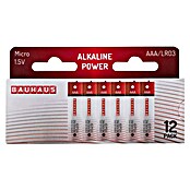 BAUHAUS Alkaline-Batterie Power (Micro AAA, Alkali-Mangan, 1,5 V, 12 Stk.) | BAUHAUS