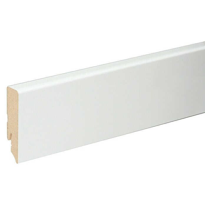 Sockelleiste FU086L (L x B x H: 2 400 x 16 x 70 mm, MDF, Ultra Weiß) | BAUHAUS