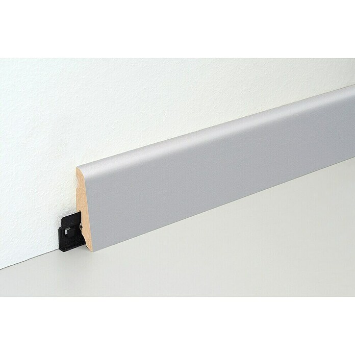 Sockelleiste FUO60L (2 400 x 19 x 58 mm, MDF, Aluminium) | BAUHAUS