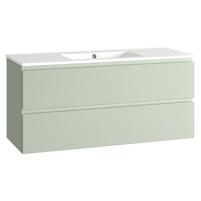 Mueble de lavabo Cristal 2 cajones (L x An x Al: 45 x 120 x 60 cm, Verde atlántico, Número de cajones: 2 ud.) | BAUHAUS