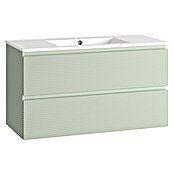Mueble de lavabo Cristal 2 cajones (L x An x Al: 45 x 100 x 60 cm, Verde atlántico, Número de cajones: 2 ud.) | BAUHAUS